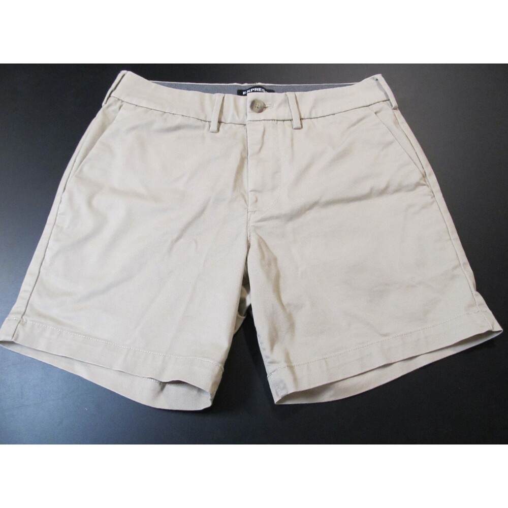 Express Men’s Comfort Waist Hyper Stretch Slim Chino Shorts 28” Khakis